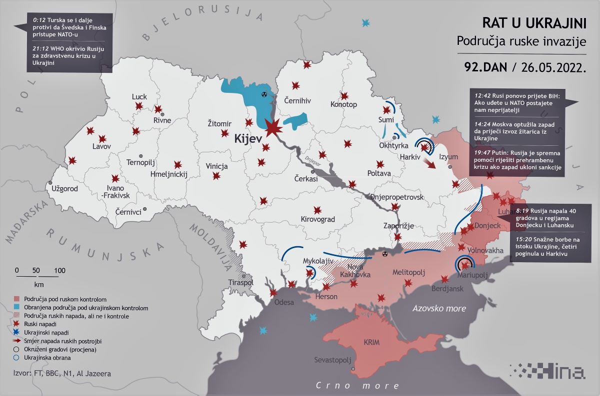 Britanski obavještajci: Rusi napreduju, zauzeli su važne točke u Dombasu
