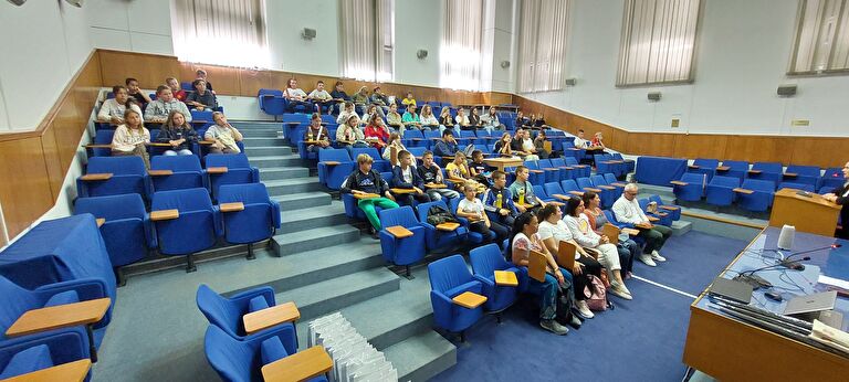 Prijem za učenike i nastavnike iz Bratislave, grada Devinska Nova Ves u Slovačkoj, u pratnji učenika i nastavnika iz O. Š. „Šimuna Kožičića Benje“ iz Zadra