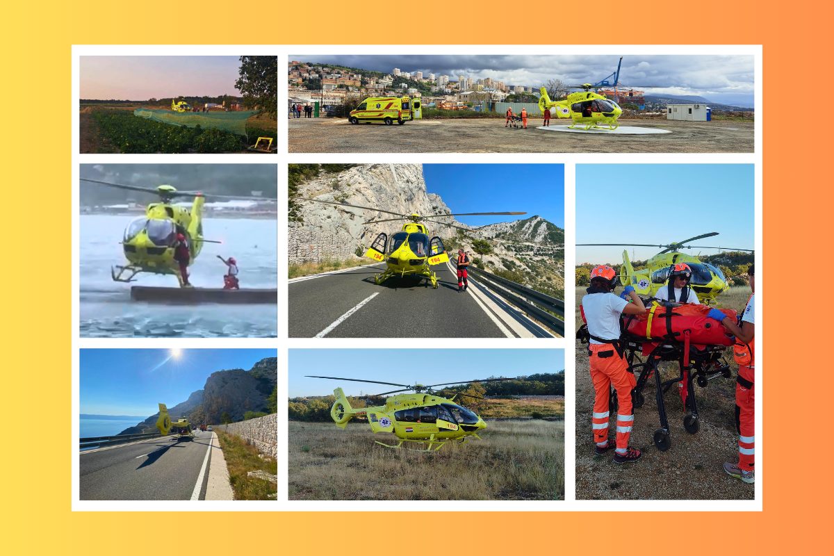 Helikopterska hitna medicinska služba (HHMS) u kolovozu je imala gotovo 200 intervencija; Ukupno u dosadašnjih pet mjeseci rada zabilježila 581 intervenciju