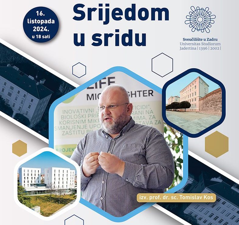Poziv na predstavljanje znanstvenika „Srijedom u sridu“ na Sveučilištu u Zadru