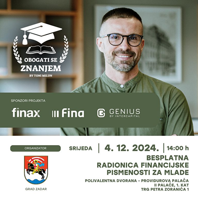 Toni Milun, nagrađivani profesor matematike i financijski vloger podučavat će mlade o upravljanju novcem