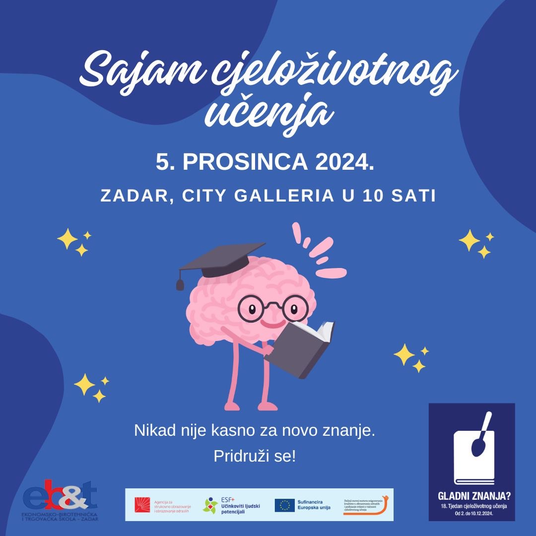 Tjedan cjeloživotnog učenja u Zadru: Promocija znanja i vještina za bolju budućnost