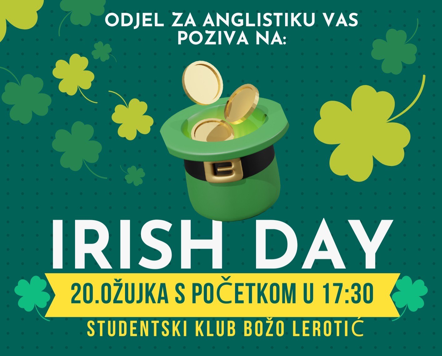 Tradicionalni Irski dan na Sveučilištu u Zadru