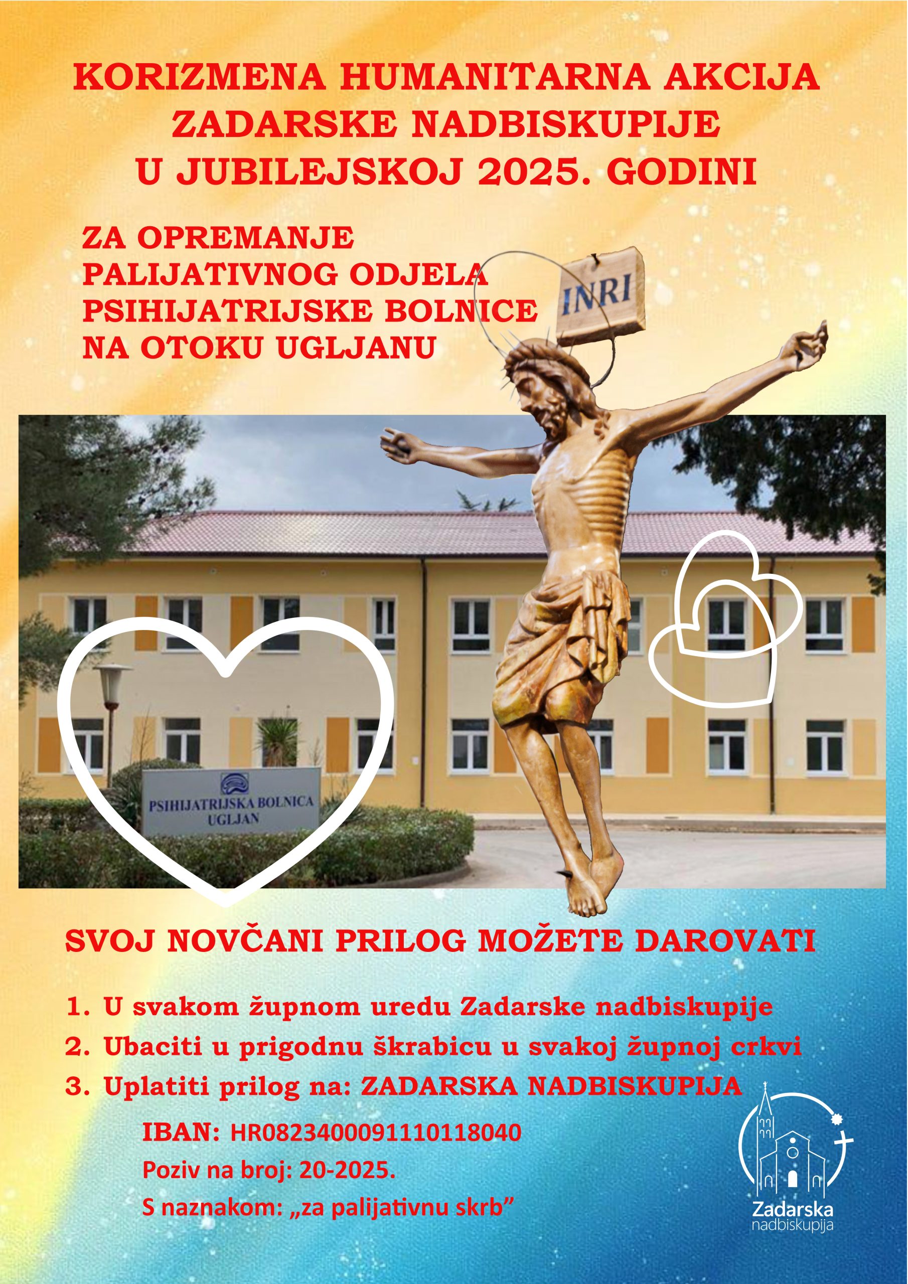 Korizmena akcija Zadarske nadbiskupije za pomoć Palijativnom odjelu Psihijatrijske bolnice na Ugljanu