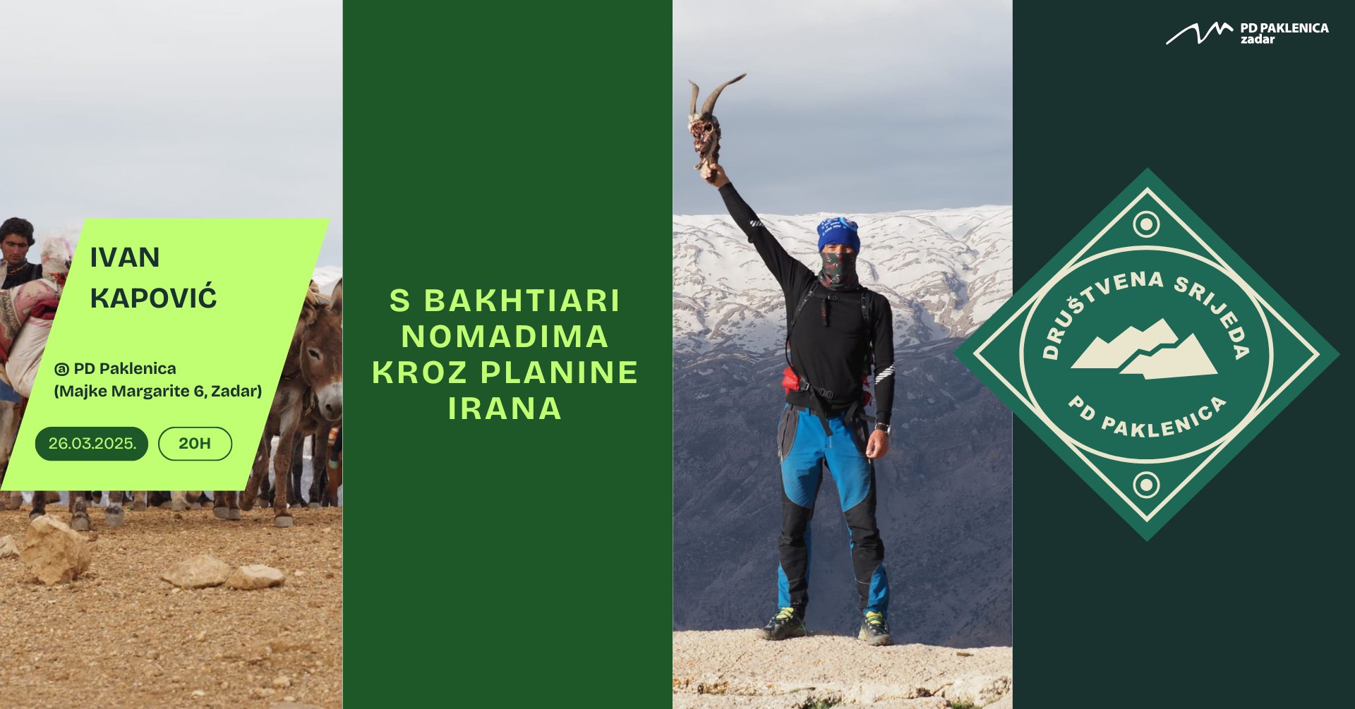 U Zadru predavanje o životu s iranskim nomadima: 'S Bakhtiari nomadima kroz planine Irana'